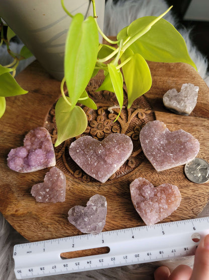 Purple Druzy Heart – Crystal for Intuition, Self-Love & Healing Energy