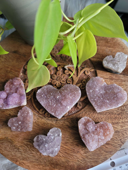 Purple Druzy Heart – Crystal for Intuition, Self-Love & Healing Energy