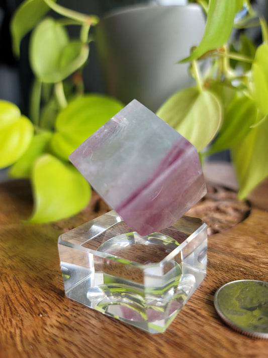 Fluorite Mineral Cube: Nature's Geometric Elegance