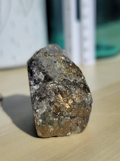 Natural Copper and Pyrite Specimen: Fusion of Earthly Strength and Prosperity