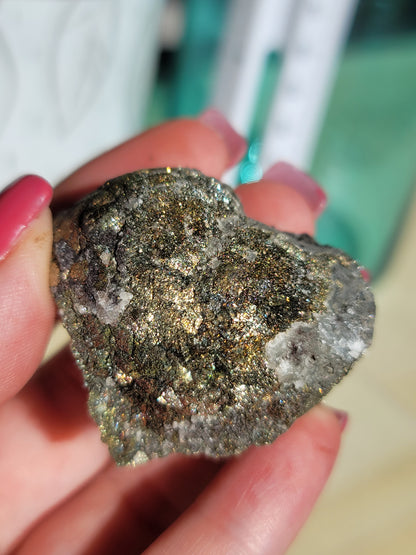 Natural Copper and Pyrite Specimen: Fusion of Earthly Strength and Prosperity