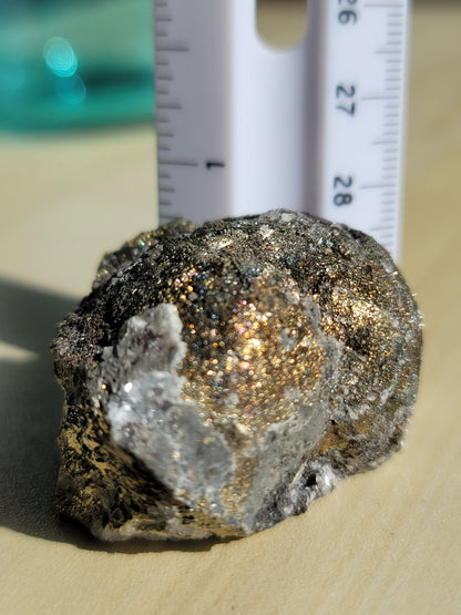 Natural Copper and Pyrite Specimen: Fusion of Earthly Strength and Prosperity