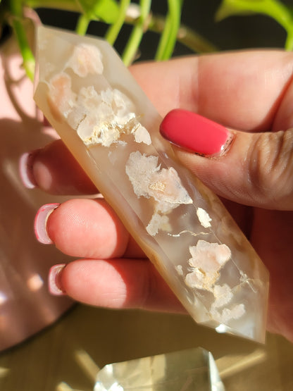 Flower Agate Double Point – Crystal for Growth, Confidence & Balance