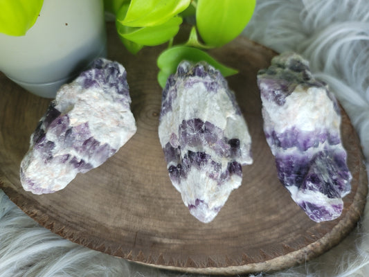 Raw Brazilian Chevron Dream Amethyst: Layers of Spiritual Harmony and Intuition