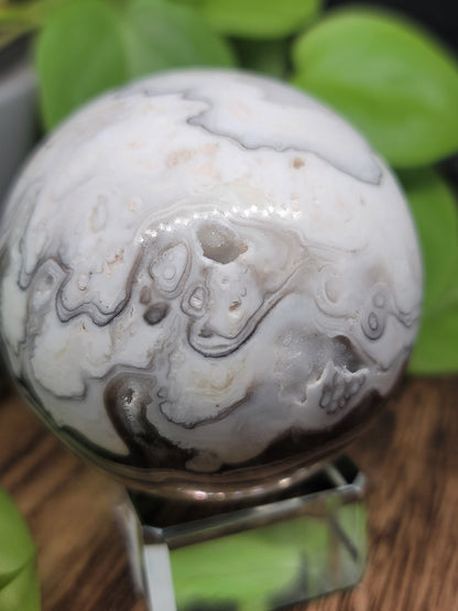 Chocolate Calcite Sphere: Sweet Grounding and Emotional Nurturing