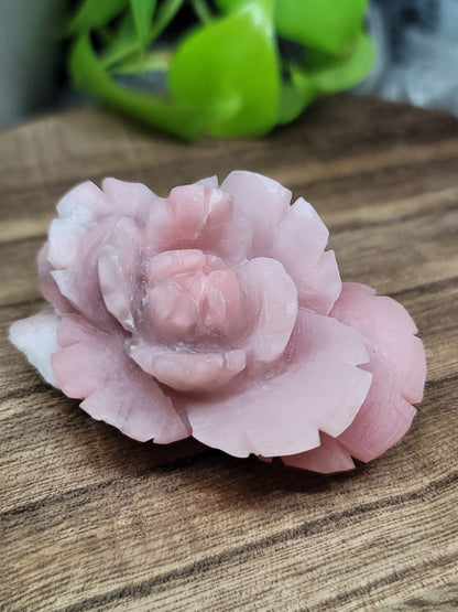 Pink Jade Hand-Carved Flower – Love, Serenity & Heart Chakra Healing