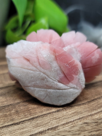 Pink Jade Hand-Carved Flower – Love, Serenity & Heart Chakra Healing