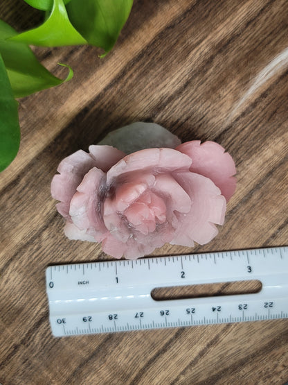 Pink Jade Hand-Carved Flower – Love, Serenity & Heart Chakra Healing