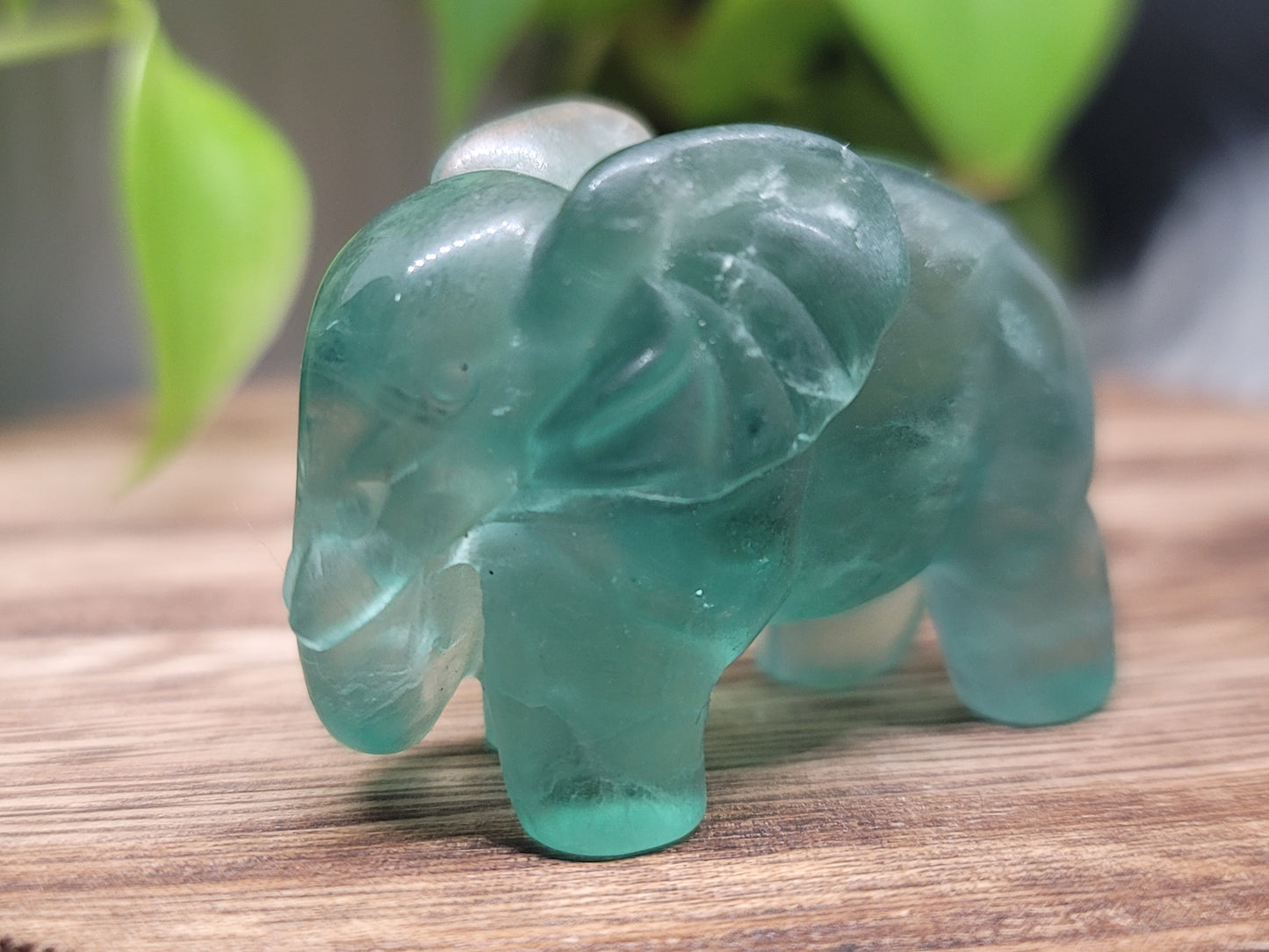 Fluorite Elephant Carving: Wisdom and Spiritual Growth