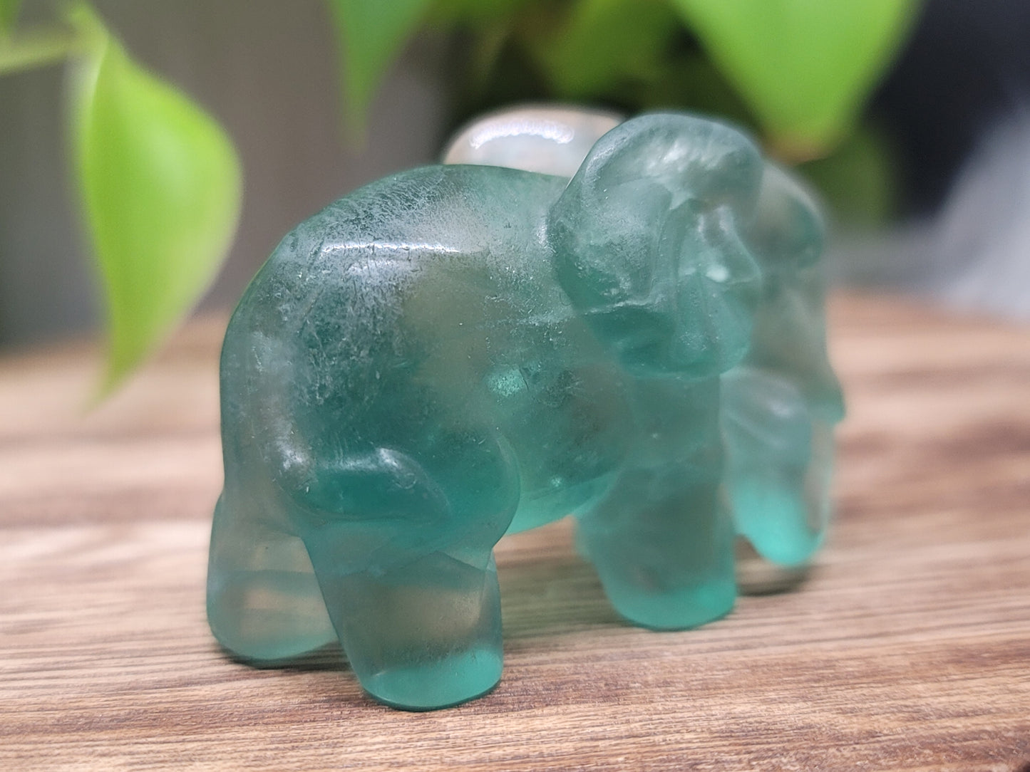 Fluorite Elephant Carving: Wisdom and Spiritual Growth