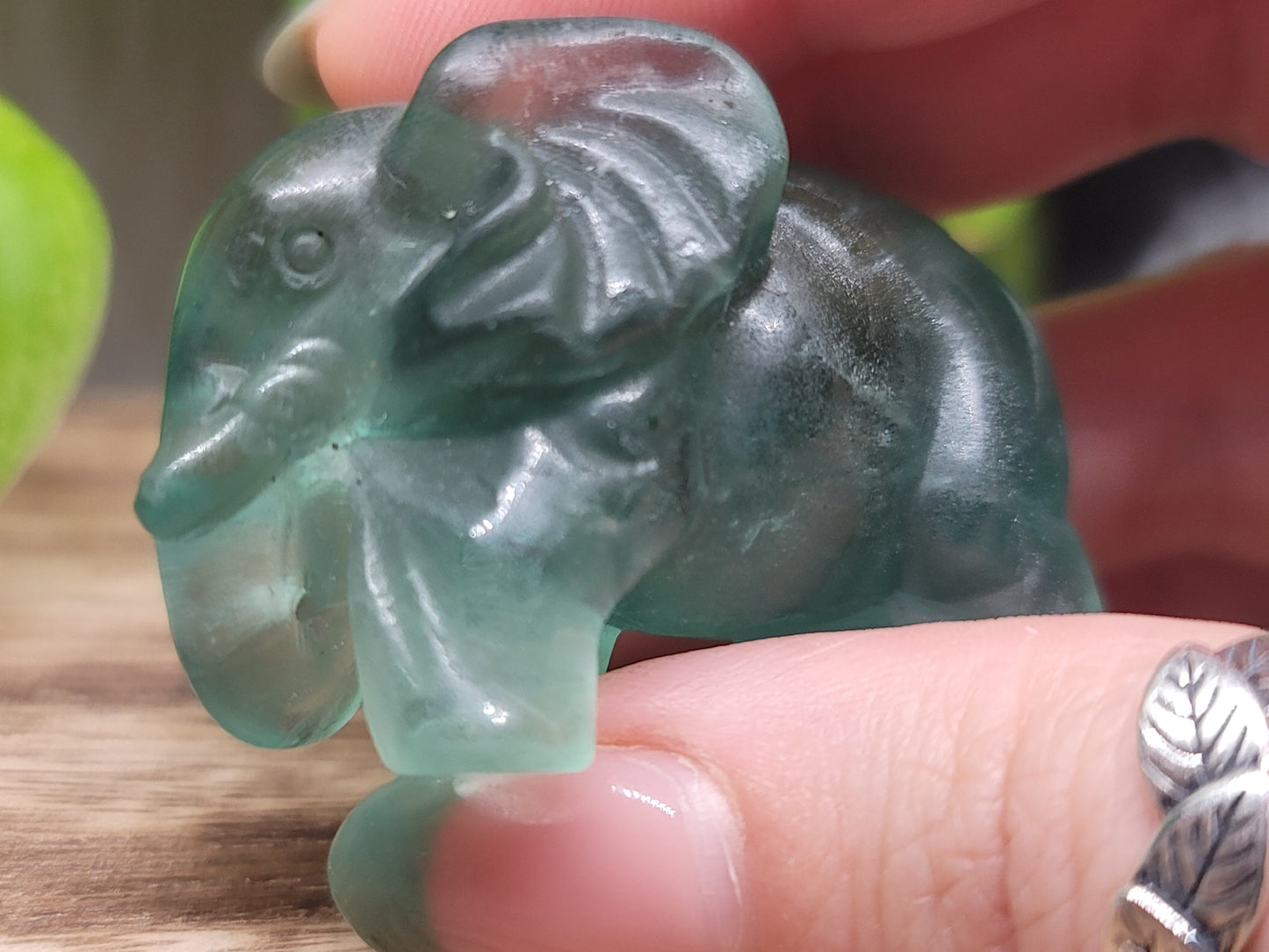 Fluorite Elephant Carving: Wisdom and Spiritual Growth