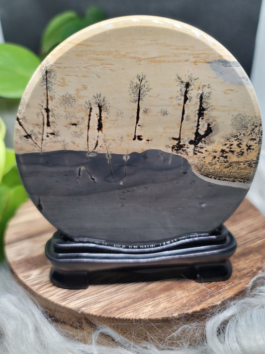 Picture Jasper with Stand: Grounding and Connection to Earth