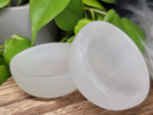 Selenite (Satin Spar) Bowl: Cleansing and Clarity