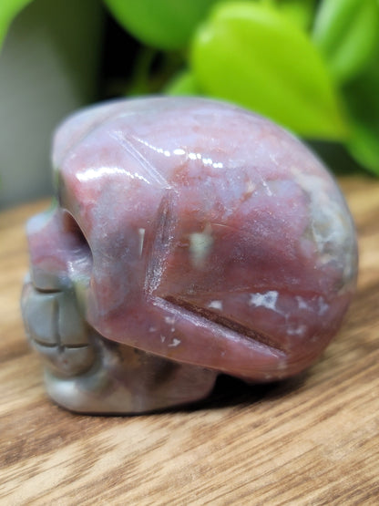 Ocean Jasper Skull: Calm and Emotional Healing