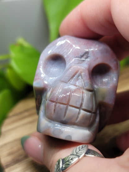 Ocean Jasper Skull: Calm and Emotional Healing