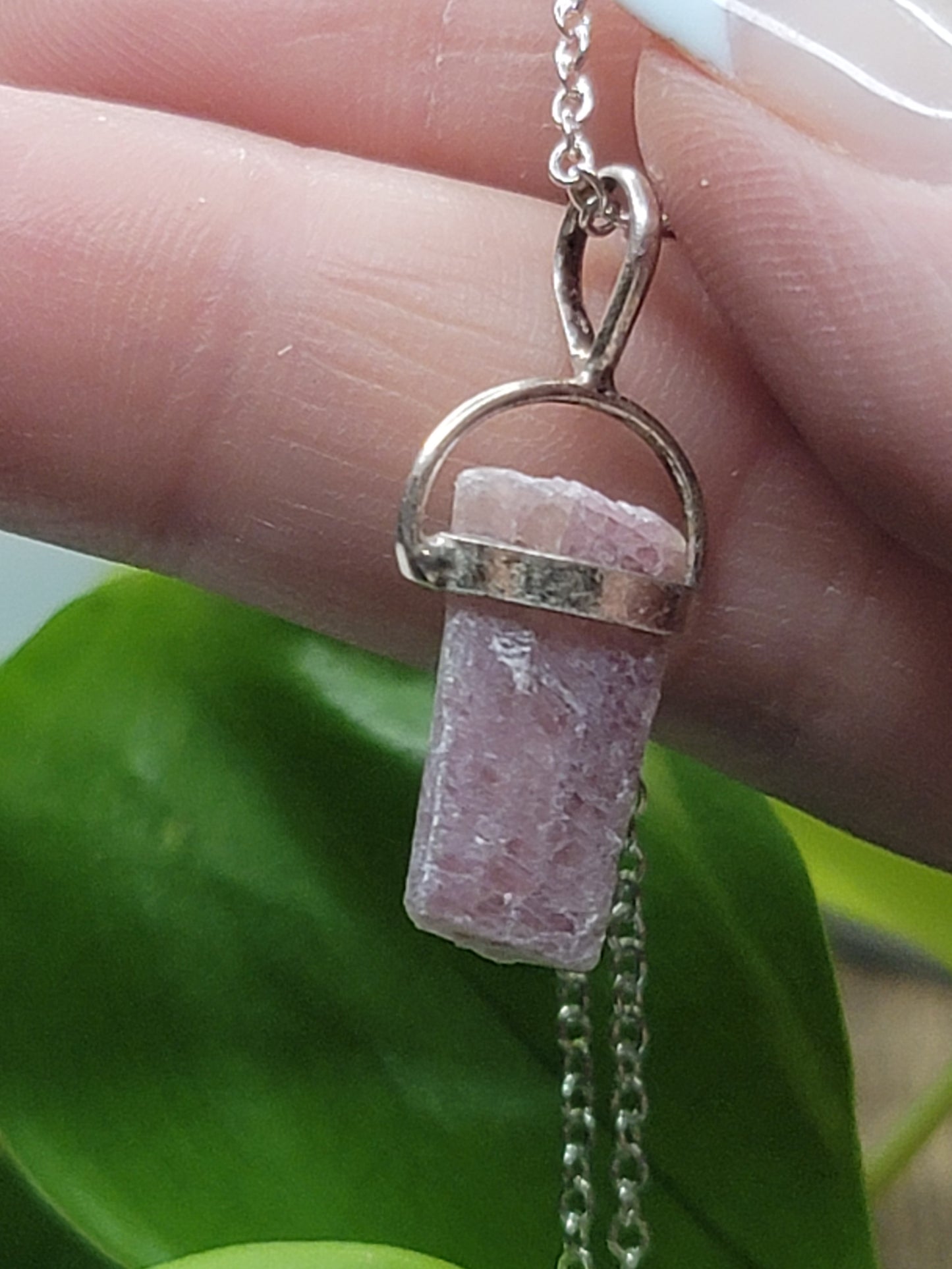 Raw Pink Tourmaline Pendant – Heart-Healing Crystal Necklace