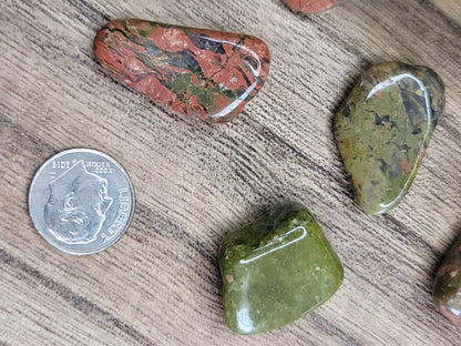 Unakite Tumble – Emotional Balance, Self-Growth & Healing