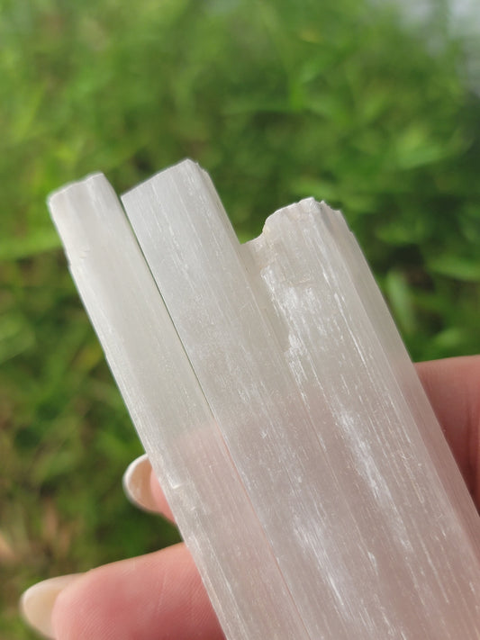Selenite Stick Satin Spar for Energy Clearing Aura Cleansing and Spiritual Light