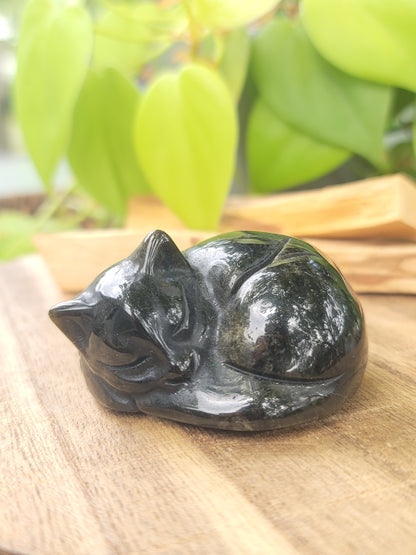 Black Obsidian Cat Protection, Intuition & Independent Energy