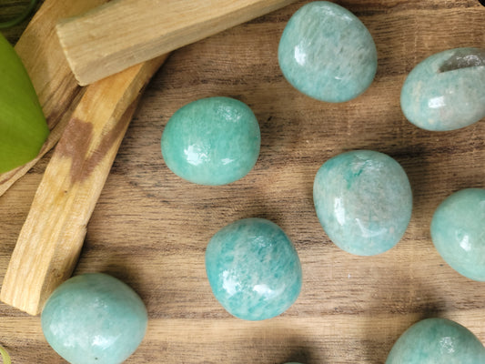 Amazonite Tumbles High Quality and High Flash for Truth Calm and Communication