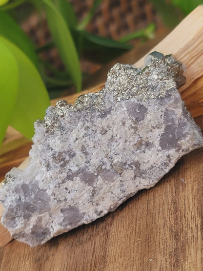 Pyrite Cube in Quartz Matrix Specimen for Abundance Manifestation and Energetic Strength