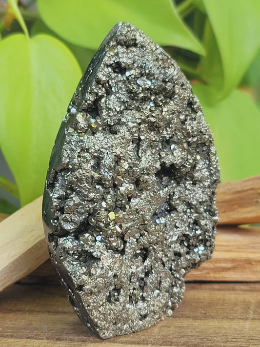 High Druzy Pyrite Freeform – Bold Energy, Abundance & Grounded Action