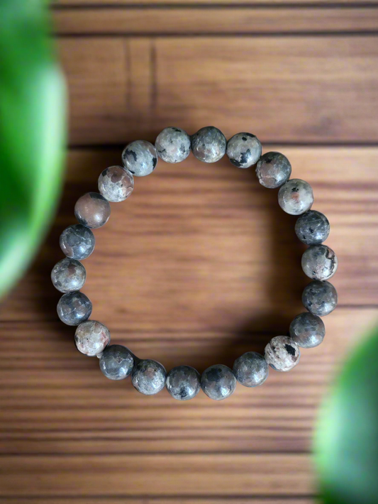 Brown Snowflake Obsidian 8mm Beaded Bracelet: Grounding and Transformation