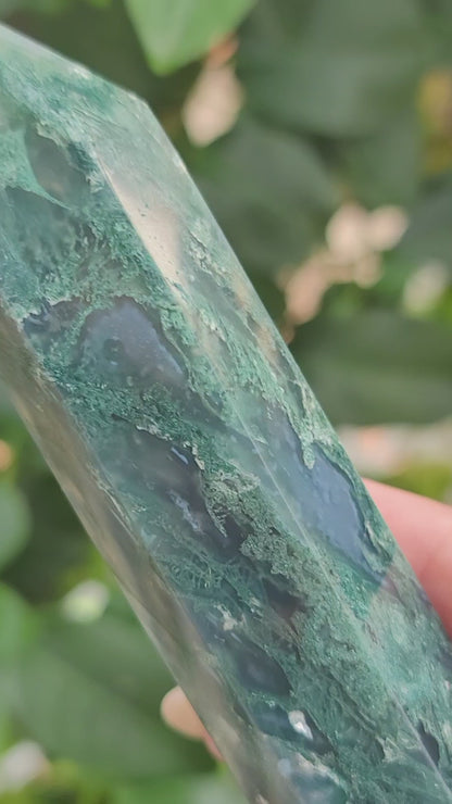 Moss Agate Tower: Ground Your Spirit and Grow in Alignment