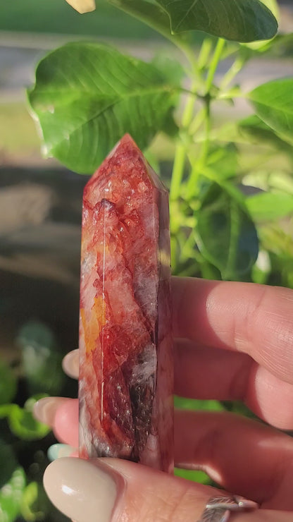 Fire Quartz Point: Awaken Courage and Ignite Inner Power