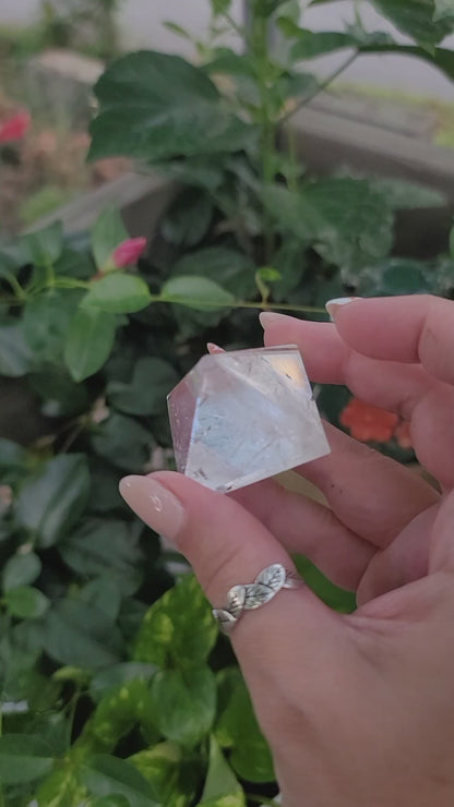 Clear Quartz Pyramid 2 Inch for Manifestation Clarity and Energy Amplification