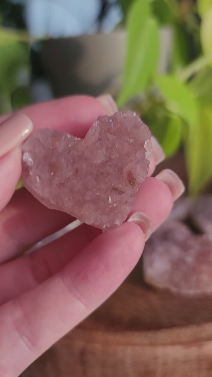 Purple Druzy Heart – Crystal for Intuition, Self-Love & Healing Energy