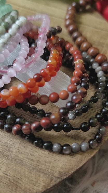 Classic Crystal Stacker 4mm Bracelets – Stackable Energy, Bold Intention & Custom Vibes