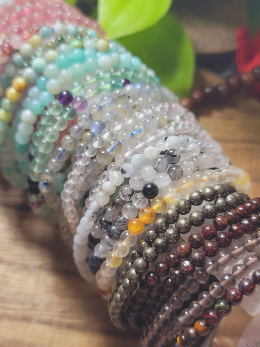 Premium Crystal Stacker 4mm Bracelets – Elevated Energy, Rare Materials & Refined Magic