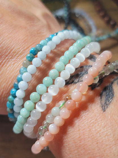Luxe Crystal Stacker 4mm Bracelets – Rare Gems, Ritual Power & Collector-Level Energy