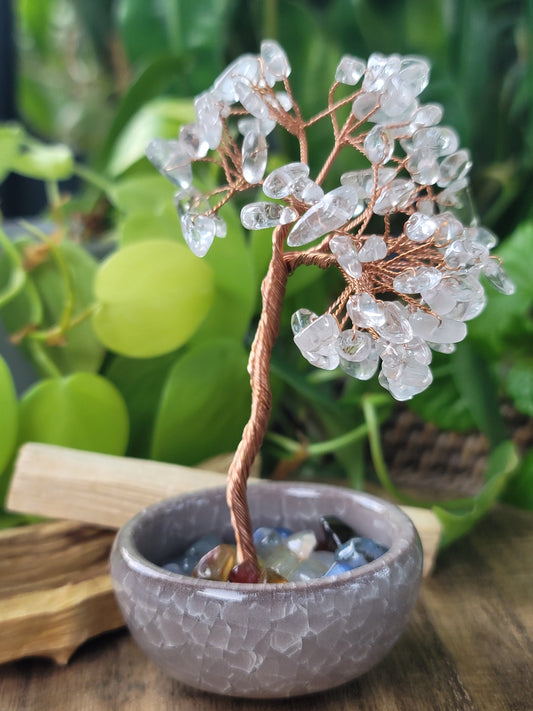 Crystal Tree with Bowl Small Size for Abundance Harmony and Energetic Flow
