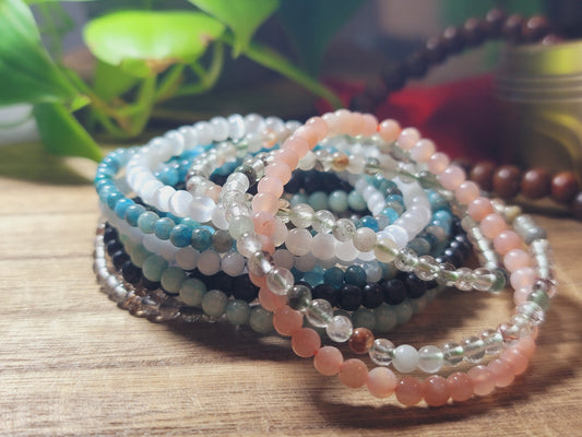 Luxe Crystal Stacker 4mm Bracelets – Rare Gems, Ritual Power & Collector-Level Energy