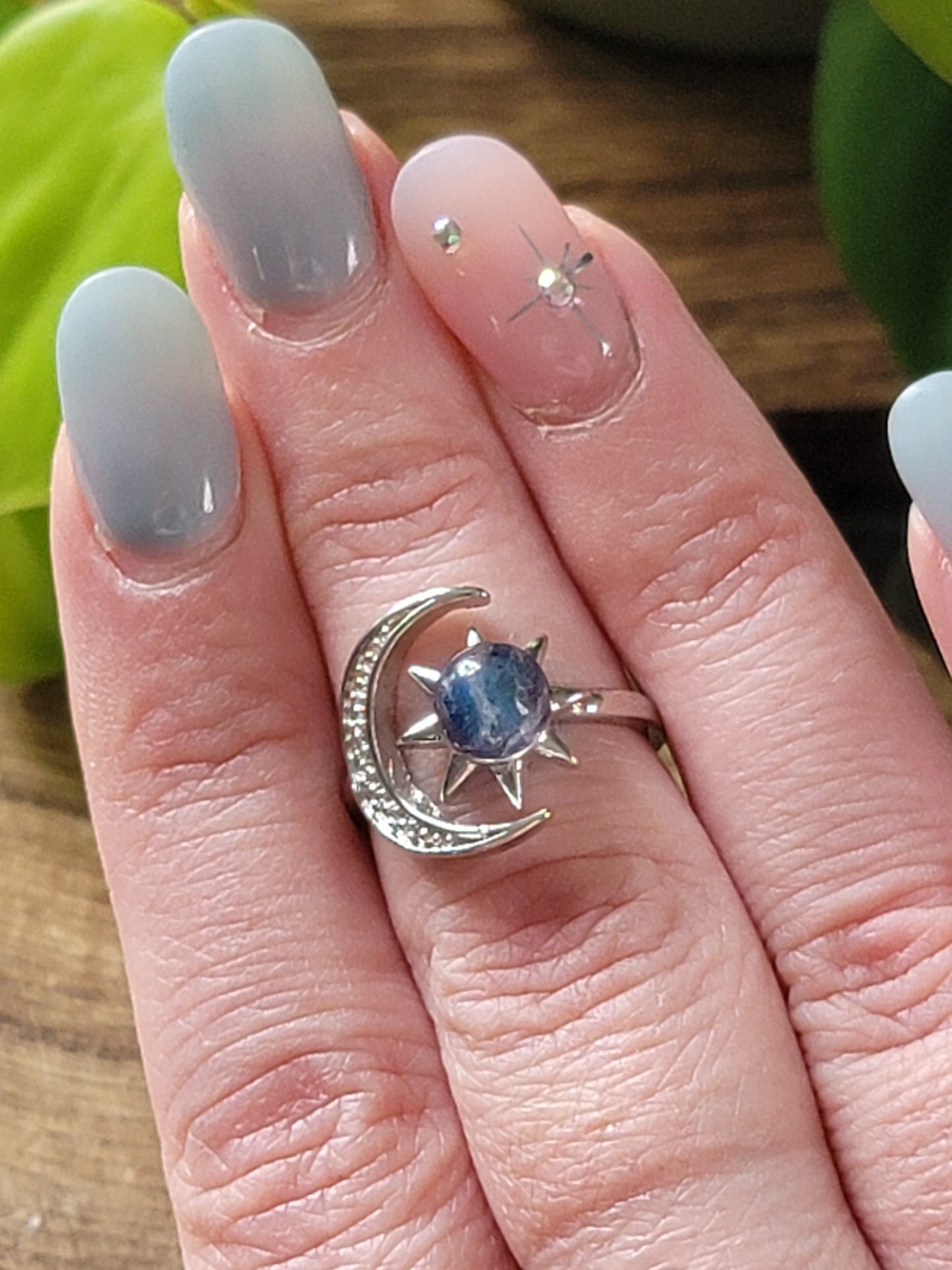 Moonstone Sterling Silver Rings – Choose Butterfly, Moon, or Sun & Moon (Adjustable)